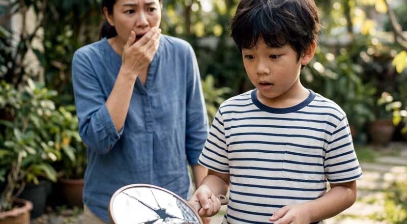 Trẻ con làm vỡ gương có sao không? 5 Việc cha mẹ phải làm ngay lập tức